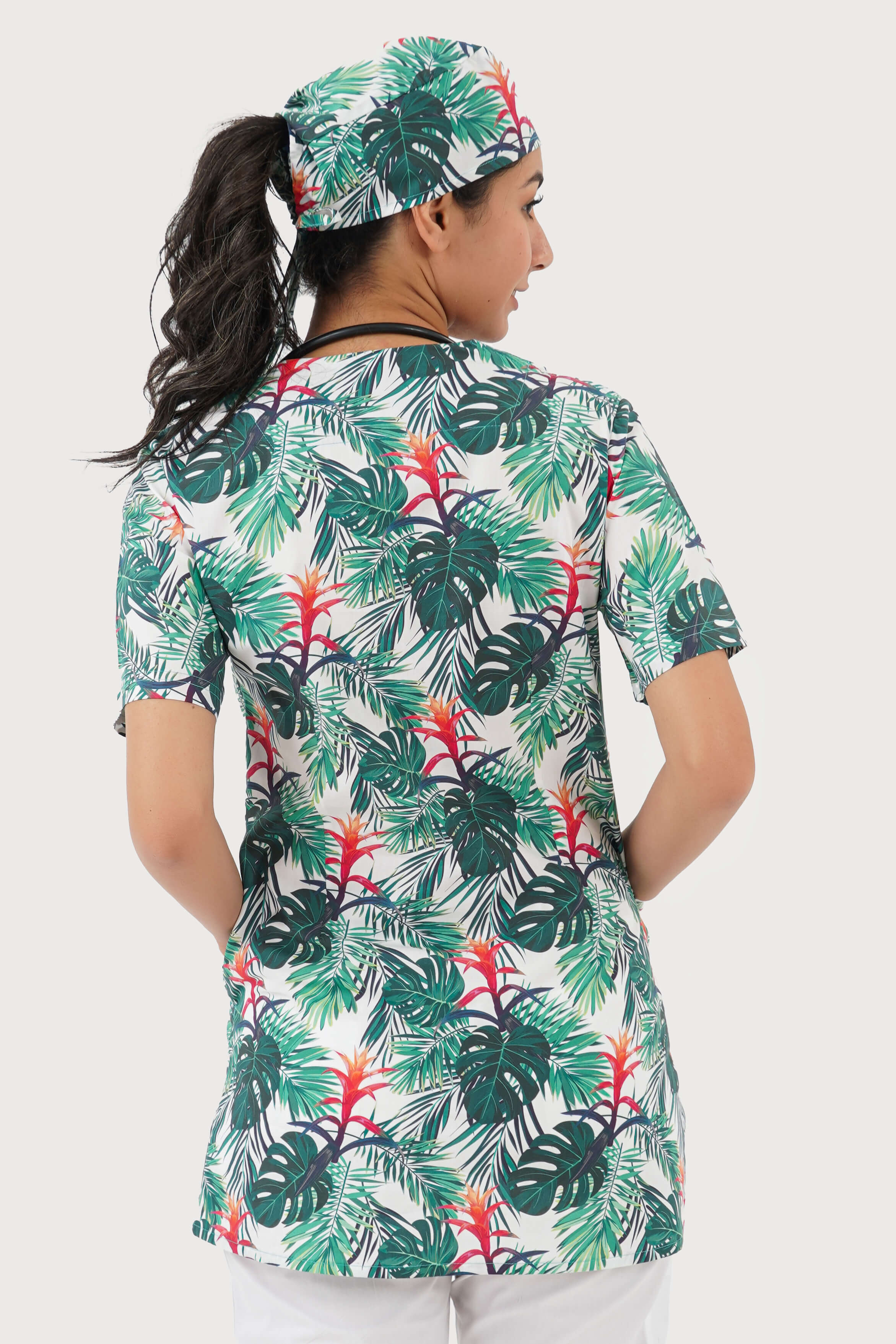 Tropical print sale scrub tops